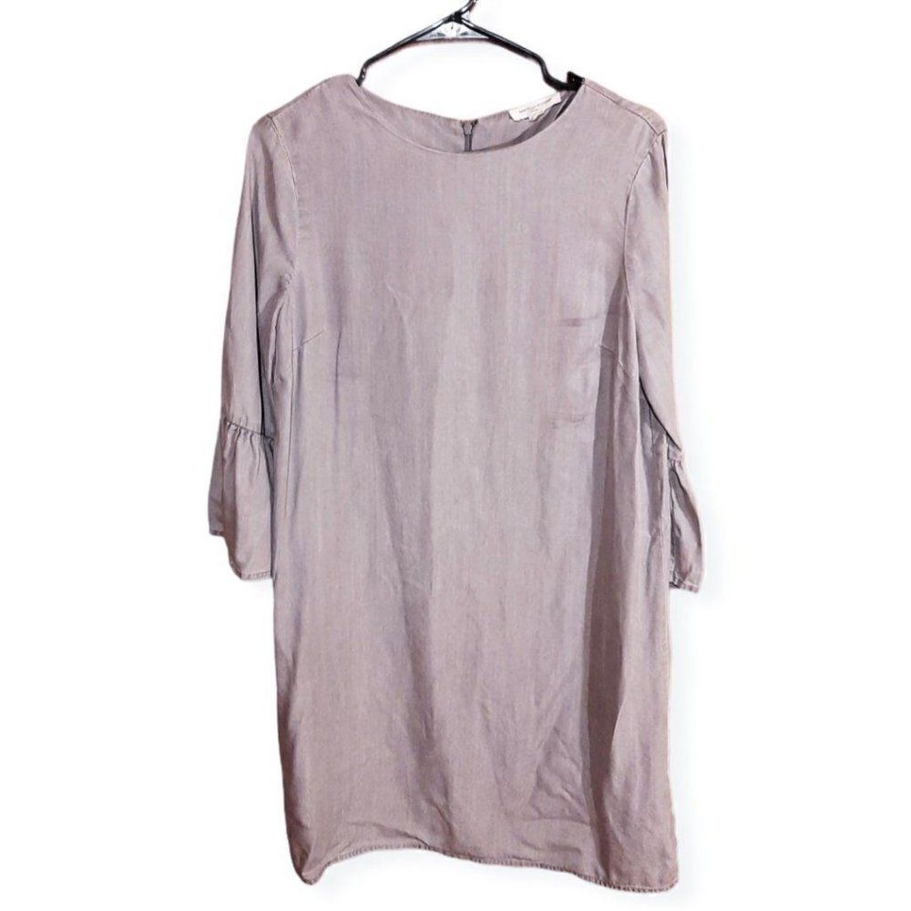 Beach Lunch Lounge Gray Shift Dress sz S